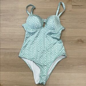 Victoria's Secret Aqua Patterned One Piece